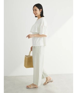 Green Parks ・ＳＵＧＡＲ　ＳＰＯＯＮ　レースフリルプルオーバー Off White