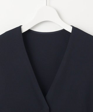 J.PRESS LADIES 【洗える】Hari-Puru jersey ジレ ネイビー系