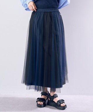 YECCA VECCA 【2点SET】マルチwayチュールスカート Navy