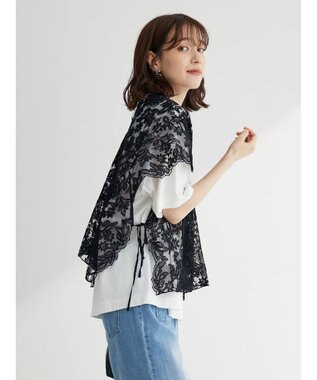 Green Parks ・ＳＵＧＡＲ　ＳＰＯＯＮ　２ｗａｙ刺繍レースベスト Black