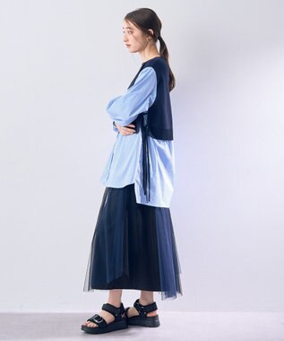 YECCA VECCA 【2点SET】マルチwayチュールスカート Navy