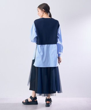 YECCA VECCA 【2点SET】マルチwayチュールスカート Navy