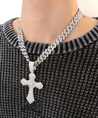 WEGO Mモチーフラインストーンネックレス