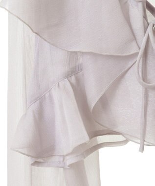 earth music&ecology シアーラッフルショートボレロ Gray