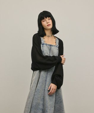 GRACE CONTINENTAL ボレロニットカーディガン ブラック