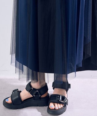 YECCA VECCA 【2点SET】マルチwayチュールスカート Navy