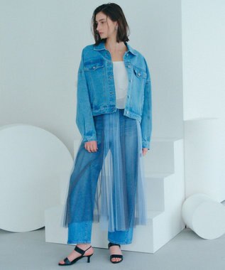 YECCA VECCA 【2点SET】マルチwayチュールスカート Sax