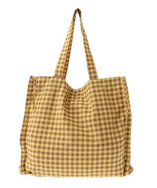 Green Parks ・ＱＵＯＮ　ギンガムリボントート Yellow