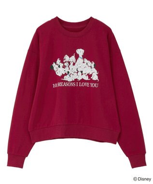 Green Parks １０１匹わんちゃん／プリント裏毛スウェット Red