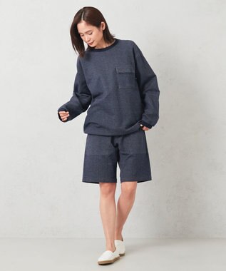 JOSEPH ABBOUD MOUNTAIN 【SPACE／UNISEX】オーガニックコットン使用 ヴィンテージインレー Ｔシャツ ネイビー系