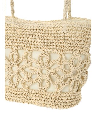 earth music&ecology フラワーペーパートート Natural