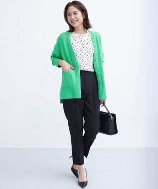 組曲 【WEB限定】SOBANEラメカーディガン グリーン系