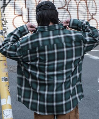 WEGO 【ユニセックス着用ITEM/SMLサイズ展開】オンブレチェックシャツ（LS） 柄6