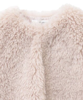 Green Parks ・ＥＬＥＮＣＡＲＥ　ＤＵＥ　シープファーショートベスト Light Beige