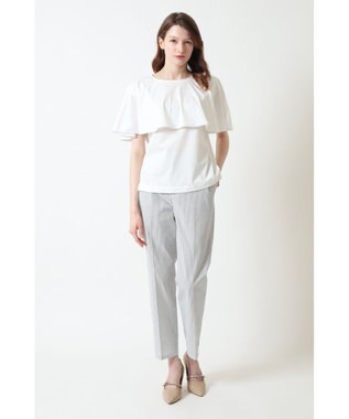 DAKS COOL MAX シアサッカークロップドパンツ グレー