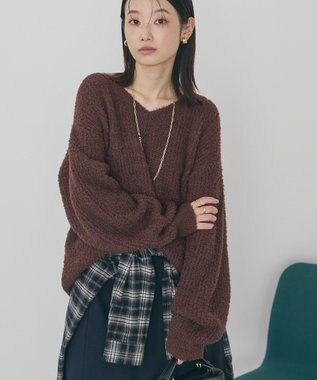 AMERICAN HOLIC ミニシャギーラメニットプルオーバー