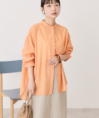 AMERICAN HOLIC リネンライクバンドカラーシャツ Orange