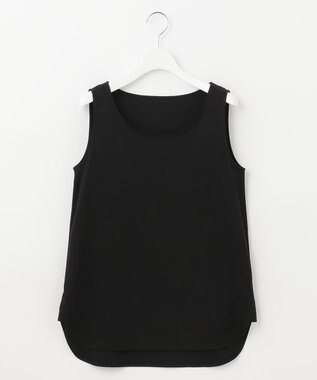 自由区 【洗える】ファンクショナルジャージー タンクトップ ブラック系