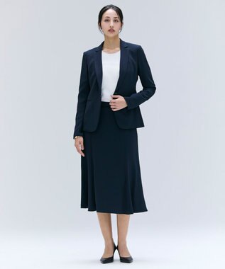 BEIGE， 【洗える・L-size】CINDY / フレアスカート Navy x Black