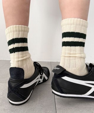 WEGO ローゲージラインソックス（R）　 グリーン