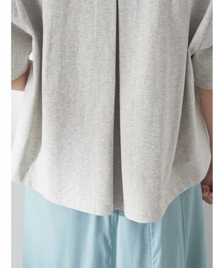 earth music&ecology バックタッククロップドＴ Gray Mixture