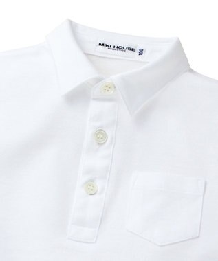 MIKI HOUSE HOT BISCUITS 【ミキハウス】【95-130cm】 天竺素材の長袖シャツ 白