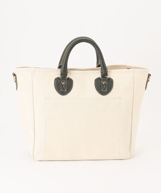 UNBILLION Otias 8号キャンバスシュリンクレザートートバッグ カーキ