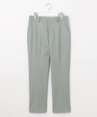 J.PRESS LADIES S 【洗える】シャークスキン テーパード パンツ スモーキーグリーン系