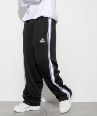 WEGO 別注FILAライントラックパンツ ブラック
