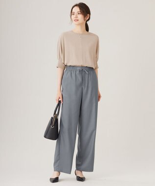 自由区 L 【カタログ掲載・洗える】ドルマンスリーブ カットソー サンド