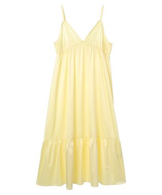 earth music&ecology ＳＥＴ２点ティアードペチドレス＋チュールワンピース Yellow