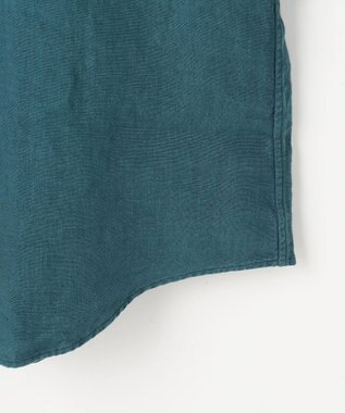 JOSEPH ABBOUD 【清涼感/ベルキーリネン】トロピカルリネン シャツ ブルー系