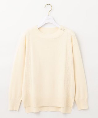 ANY SIS 【洗える】サイドケーブルカラー ニット アイボリー