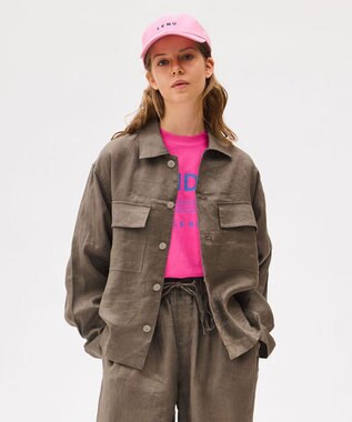 LENO LINEN WORK SHIRTS《UNISEX》リネンワークシャツ