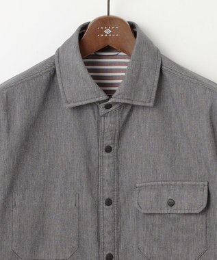JOSEPH ABBOUD 【キングサイズ・2WAY・25AW】リバーシブルシャツ ライトグレー系