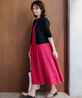 組曲 【先行予約】エンブロイダリーレース ワンピース チェリーローズ系