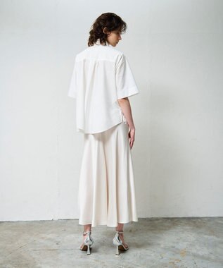 GRACE CONTINENTAL ケミカルフラワードレスシャツ ホワイト