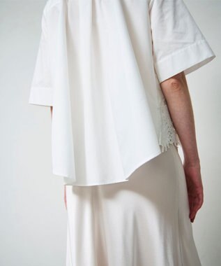 GRACE CONTINENTAL ケミカルフラワードレスシャツ ホワイト