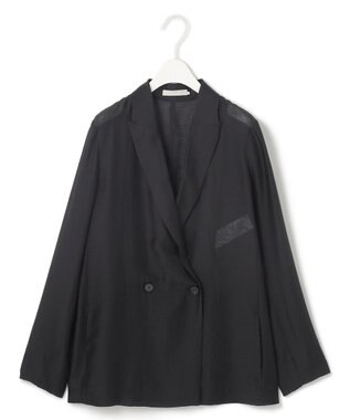 ICB 【接触冷感・速乾・洗える】 リヨセルシアー ジャケット ブラックストライプ系