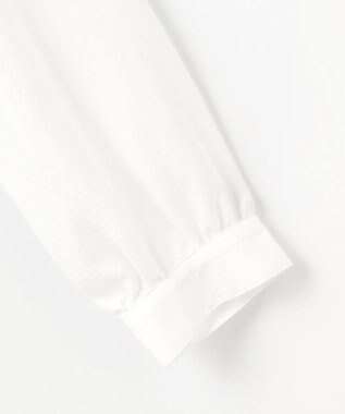 J.PRESS LADIES S 【洗える】アセVisシャドーギンガム シャーリング ブラウス ホワイト系