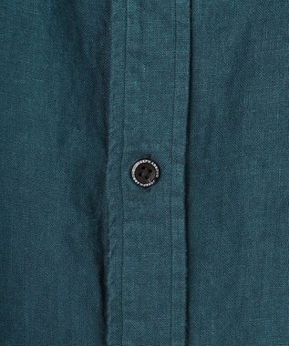 JOSEPH ABBOUD 【清涼感/ベルキーリネン】トロピカルリネン シャツ ブルー系