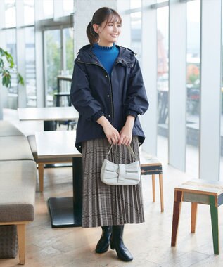 Tiaclasse 【新色追加・洗える】撥水ドロストマウンテンパーカー ネイビー