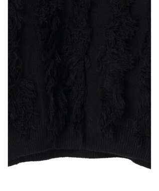 CRAFT STANDARD BOUTIQUE ボリュームフリンジニットプルオーバー Black