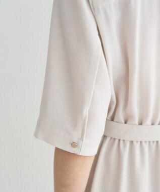 YECCA VECCA 【接触冷感】ベルト付きシャツワンピース Light Beige