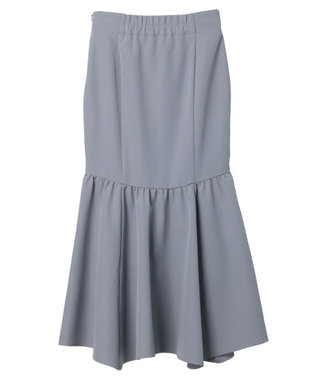 earth music&ecology ギャザー切替マーメイドスカート Grayish Blue