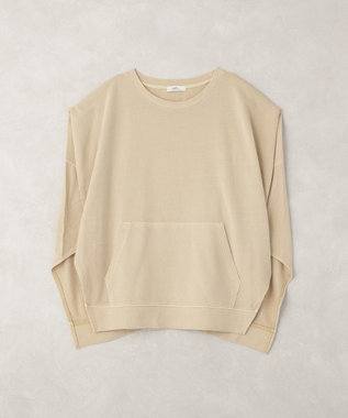 earth music&ecology ピグメントカンガルーポケットプルオーバー Beige
