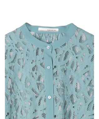 Green Parks ・ＥＬＥＮＣＡＲＥ　ＤＵＥ　レースバンドカラーブラウス Blue