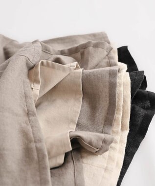 muuc 〈軽やかな尾州産リネンウール〉スカート  　ロングシーズン 秋冬春 後ろウエストゴム有り セットアップ可能 裏地有り グレー