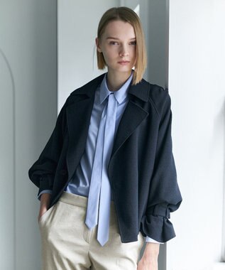 ICB L ミックスブッチャー ショートトレンチコート