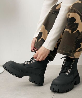 WEGO 厚底トレッキングブーツ ブラック